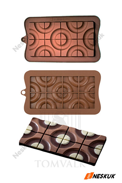 Neskuk قالب سيليكون للشوكولاتة على شكل تابلت، قالب شمع وصابون معطر، قالب حجر،...