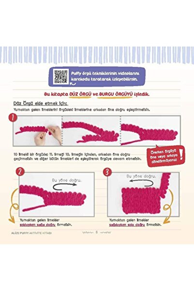Alize 5 bucăți Alize Puffy Fine (mică buclă) Ață pentru tricotat manual (pachet de 5) Culoare nr:87