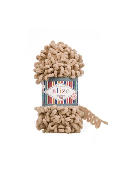 Alize 5 τεμάχια Puffy Fine Weave Yarn - 415 Desert Sand