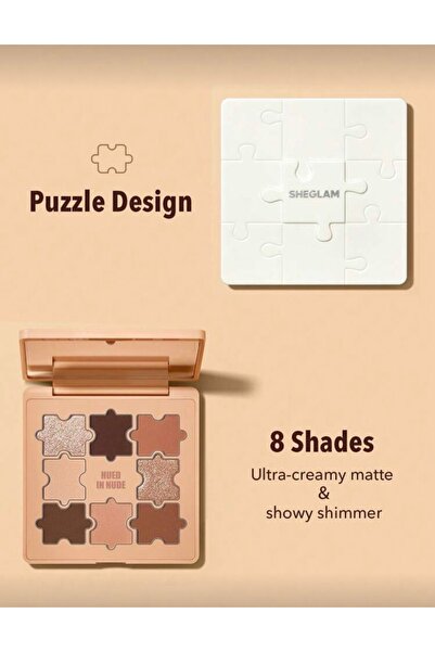 SHEGLAM Jazy Jigsaw Far Paleti – Hued In Nude | 9 Renk | Mat & Işıltılı Nude ...
