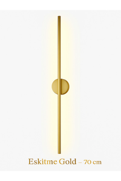 VOLTMARKET Eskitme Gold 70 cm Elektrikli LED Duvar Apliği Beyaz Işık