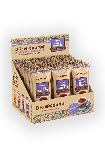 DR. TEA COFFEE Drteacoffee قهوة تركية سريعة التحضير مع السكر 11 جرام علبة 24 ...