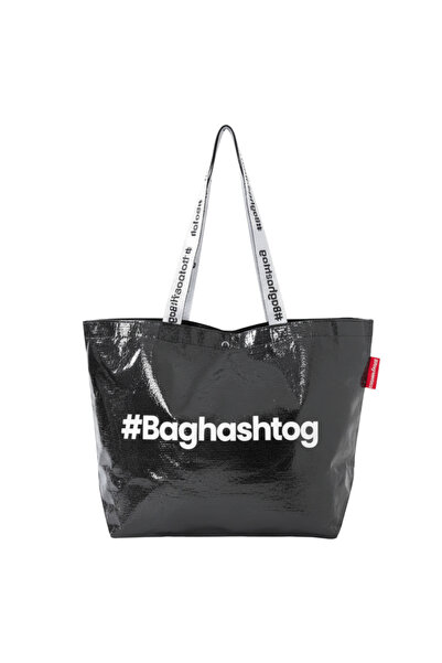 Baghashtag حقيبة شاطئ كبيرة مقاومة للرمل باللون الأسود