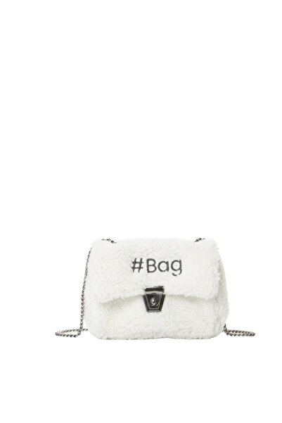 Baghashtag White Black Mini Plush Bag