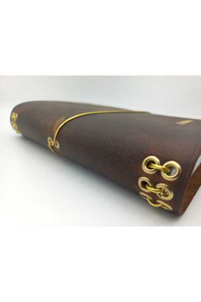 GALANDE Hakiki Deri A6 Defter Kabı - Kılıfı – El Yapımı - Kişiselleştirilebilir