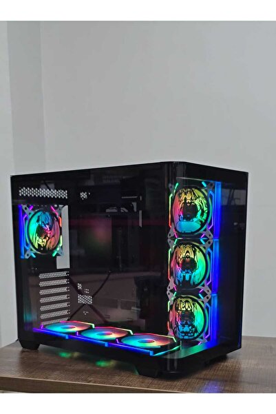 alltech Anime Karakterli 7 ARGB Fanlı 750W 80+ Powerlı Siyah Akvaryum Kasa