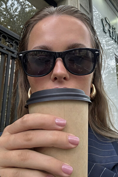 Eyesofia نظارات شمسية كلاسيكية سوداء للجنسين