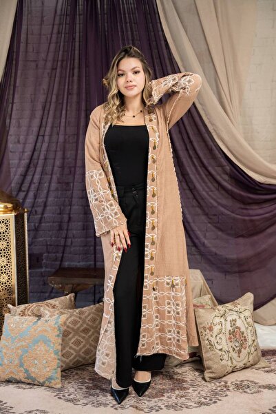 AFandina Women's embroidered abaya, modern oriental elegance SM-13