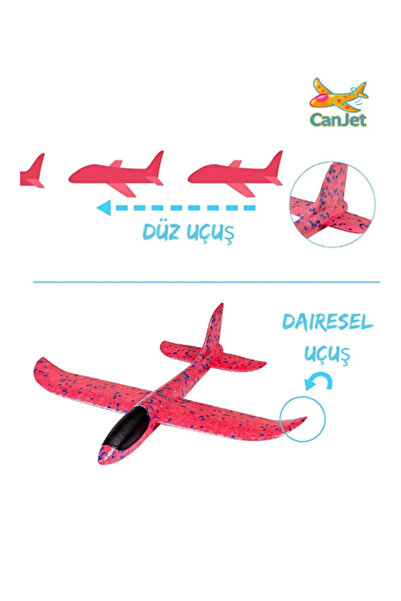 Genel Markalar Canjet 48Cm Çocuk Oyuncak Köpük Uçak El Planörü Elle Atılan Eğ...