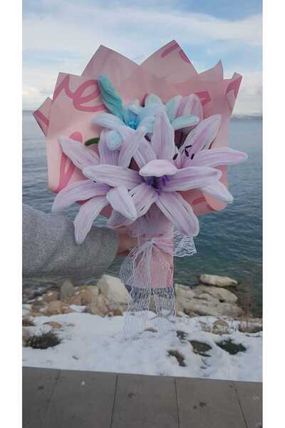 Badem Hediyecilik Çiçek Buketi – El Yapımı Hediyelik Aranjman