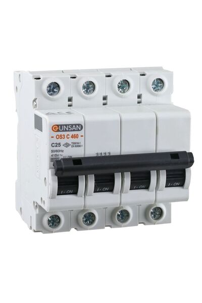 Günsan Elektrik Günsan Valta Otomatik Sigorta 4 Kutup 6kA C Tip 25A