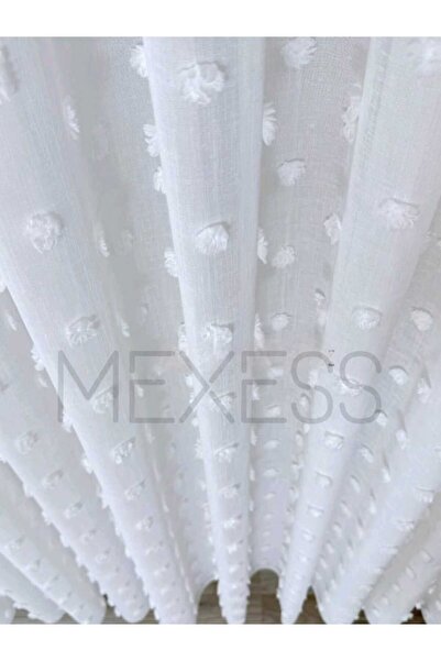 Mexess Keten Zemine TaçPuffy İskandinav Serisi Bohem Ponpon Dökümlü Kırışmaz ...