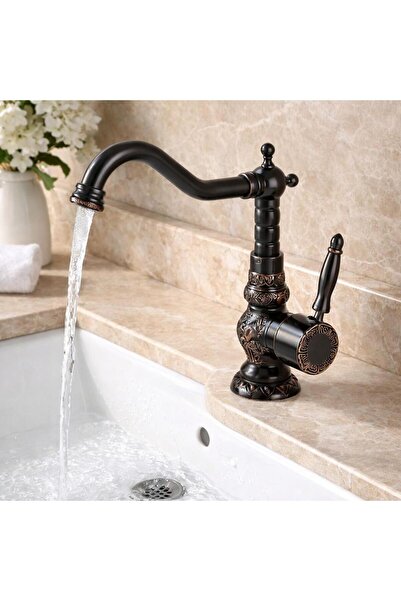 HT PRİMA Desenli Rustik Lavabo Bataryası