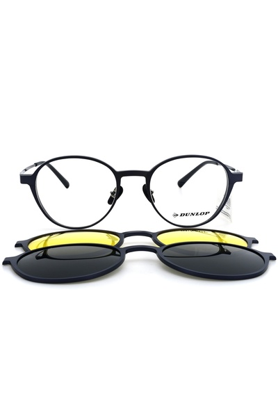 DUNLOP 4807 C3 Polarized Anti-Glare 2-Clip-On + Blue Light Protection Glasses