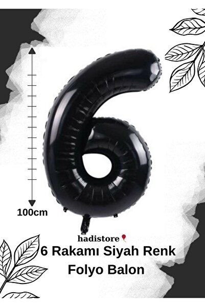 hadistore بالون أسود اللون مقاس 100 سم - بالون من الفويل متوافق مع الهيليوم ل...