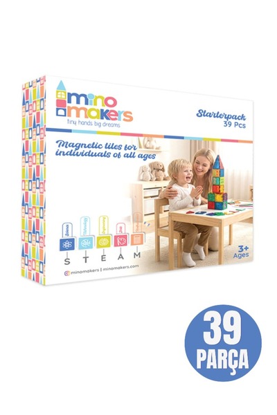 Store Manyetik Yapı Blokları Çocuklar İçin Renkli 3 Boyutlu 39 Parça Manyetik...