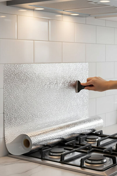 yusa stores Самозалепващо се алуминиево фолио за защита на кухненски плот Фол...