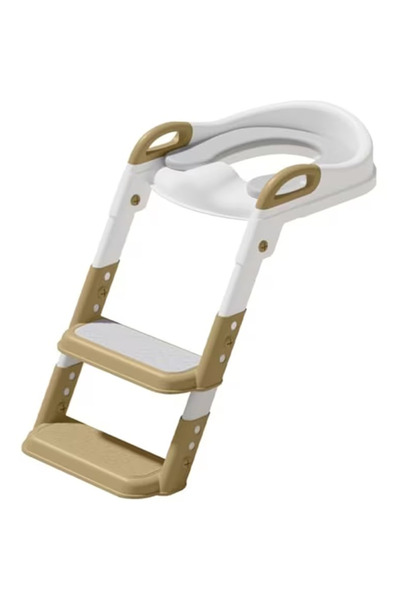 BAYBEE مقعد حمام للأطفال من أورا مع سلم للمراحيض الغربية - وردي