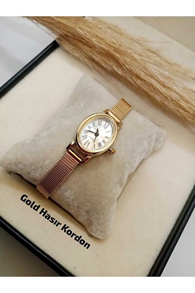 Brality Minimal Vintage Retro Design Women's Wristwatch - Gold Color Wicket B...