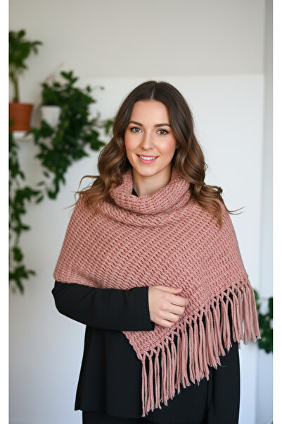 Knittingbirdshop Tunus İşi El Yapımı Şal – Yumuşak Yün Akrilik Karışımı Hediye