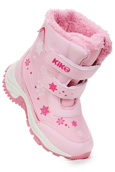 Kiko Kids أحذية الثلوج للفتيات من سنوفليك فيلكرو مقاومة للماء البارد