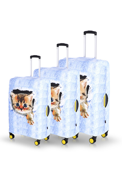 hızlıvaliz واقي حقيبة السفر من Saddler - مجموعة من 3 قطع (قطة)