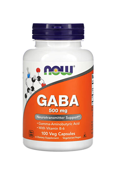 Now Foods GABA 500mg 100 Veg Capsul.Özel Sporcu Gıdaların'dan!! ABD MENŞEİ.29.
