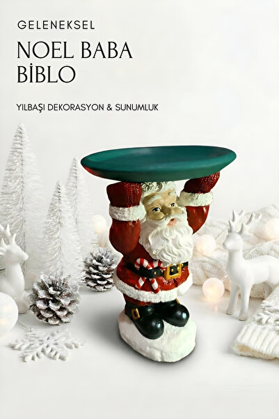 The Mark Decor Tabaklı Noel Baba Biblosu Yılbaşı Dekoratif Sunumluk - Yılbaşı...