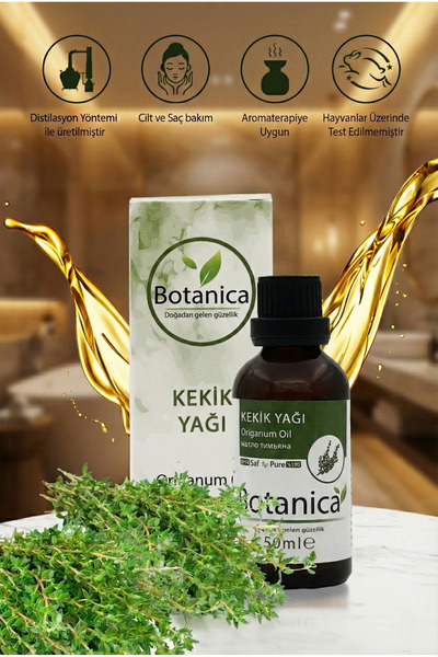 botanica %100 Saf Kekik Uçucu Yağı 50 ml - Tırnak Bakımı Sivilce ve Akne Karş...