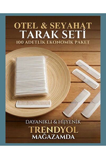 lara buklet 100 Adet Plastik Dişli Tarak. Otel Tipi Tarak