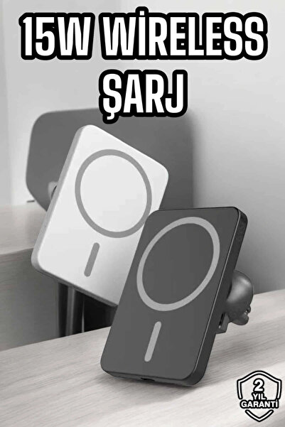 shopwave İOS Uyumlu Manyetik Tasarım Magsafe İphone 12/13/14/15 araç şarjı