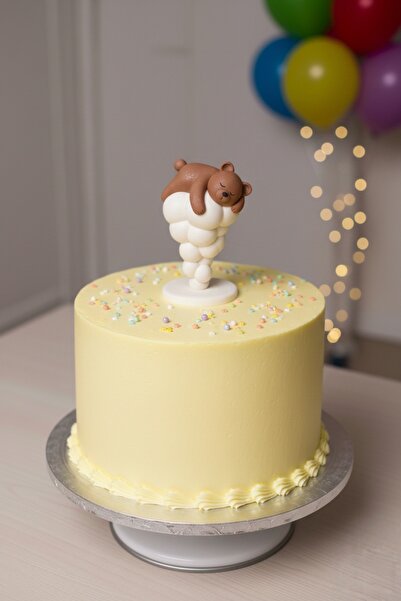 hediyesepetinde 🧸 Uyuyan Ayıcık Pasta Süsü | 3D Tasarım Bulut Üstü Ayıcık | ...