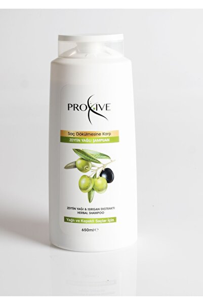 PROXİVE Tuzsuz Parabensiz Silikonsuz Boyasız Kepek Ve Kaşıntı Önleyici Bitkisel Zeytinyağlı Şampuan 650 ml