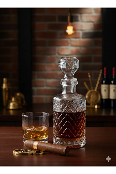 DUD 1,25lt Kristal Kesme Karaf&Şişe