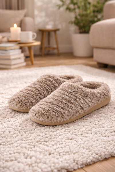 diModa's Kadın Sıcak ve Konforlu Peluş Ev Terliği – Yumuşak Kürklü, Kaymaz Pu...