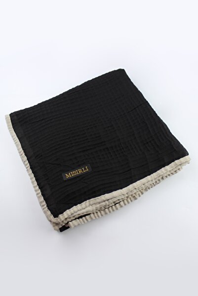 Mısırlı Eşarp 105x105 Müslin Biyeli Eşarp - Taş, Karamel