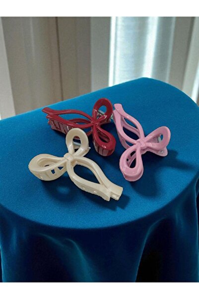 Marchen Collection Kadınlar İçin Pastel Tonlarda 3 ' lü Fiyonk Mandal Firkete...