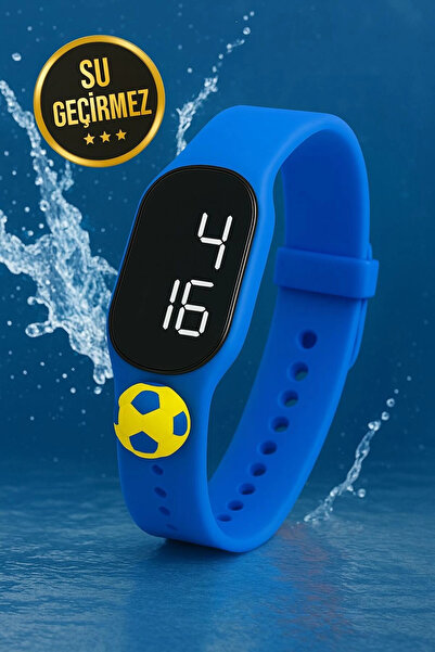 sezerekspres Çocuk Kol Saati Dokunmatik Led Su Geçirmez Taraftar Sarı-Laciver...