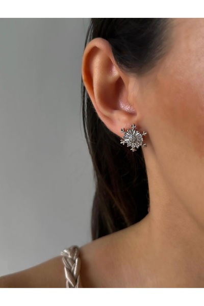 staınless steel أقراط من الفولاذ المقاوم للصدأ مرصعة بحجر الزركون