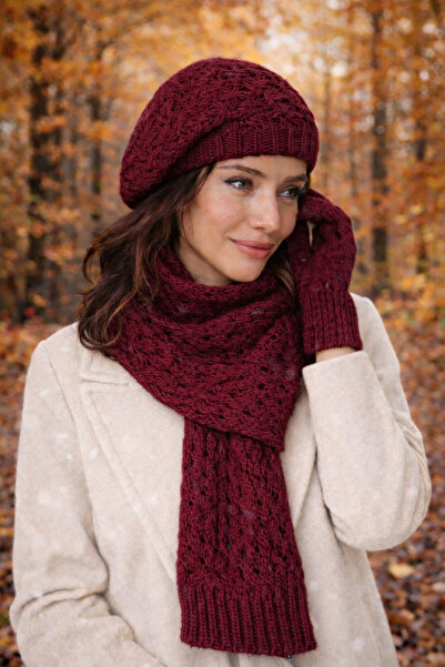 laviyonsa Tricotaj eșarfă beretă mănuși set iarnă