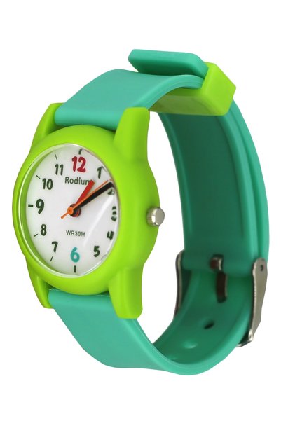 sezerekspres Children's Wristwatch Waterproof RHODIUM ANALAOG (2213) (GREEN)