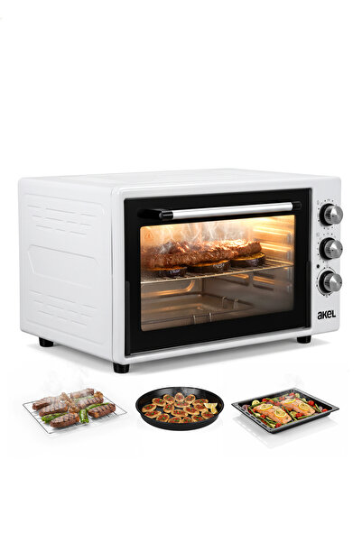 Akel AF930L 45 lt Gri Midi Fırın, İç aydınlatmalı, Zaman Ayarlı, Izgara ve Fı...