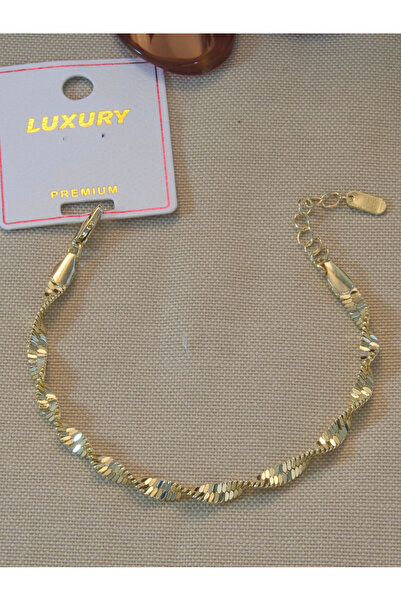 LUXURY JEWELRY سوار فولاذي بتصميم عصري من BİLGE TAKI، طراز حلزوني ملتوي، 17+3 سم