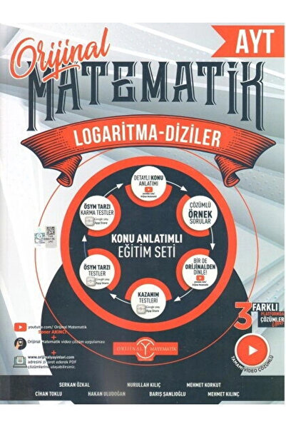 Orijinal Yayınları AYT Matematik Logaritma Diziler Konu Anlatımlı