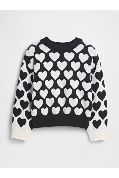 GAP Kız Bebek Siyah Intarsia Kazak