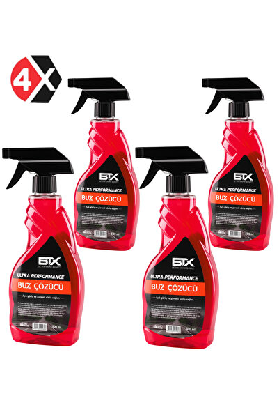 Betax 4'lü Ultra P.Red Buz Çözücü ve Buzlanma Önleyici Sprey 500ml 4 Adet