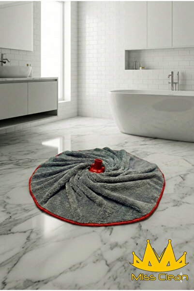 MissClean Mega Boy Gri Renk Mikrofiber Paspas Mop Yedek Ucu Çizmez ve Ses Yap...