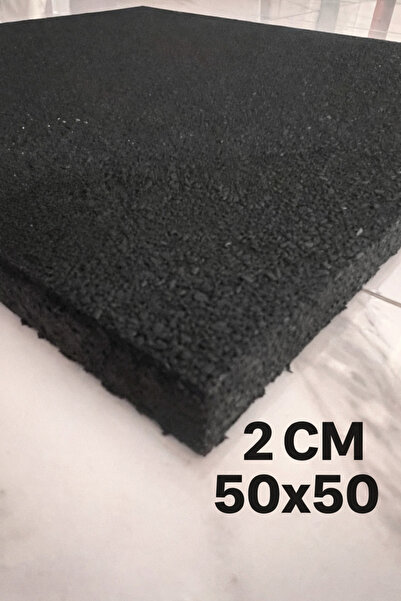 Epomix Kaliteli 50x50 Kokusuz Kauçuk Zemin Kaplaması (2cm- siyah)