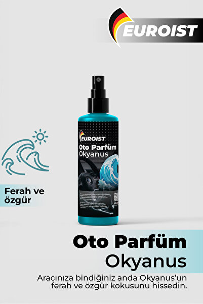 euroist Okyanus Esintisi Araç Kokusu 200 ml | Uzun Süre Kalıcı Oto Parfüm Spr...