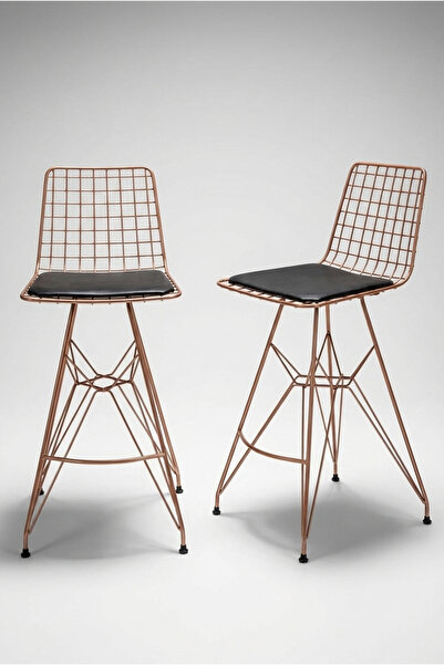 Eşyala. İkili Tel Bar Taburesi Minderli